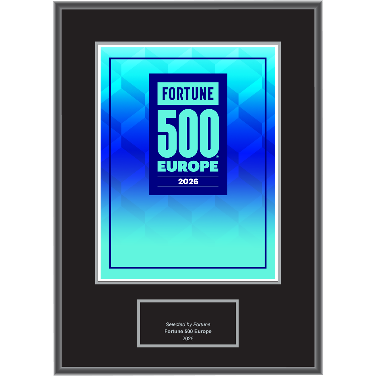 2026 Fortune 500 Europe – Plaque