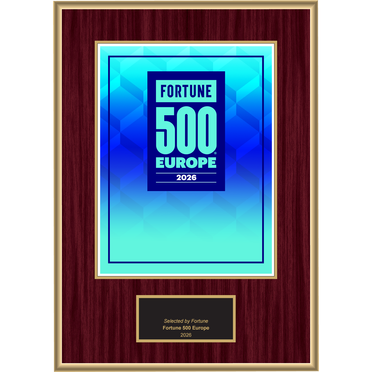 2026 Fortune 500 Europe – Plaque
